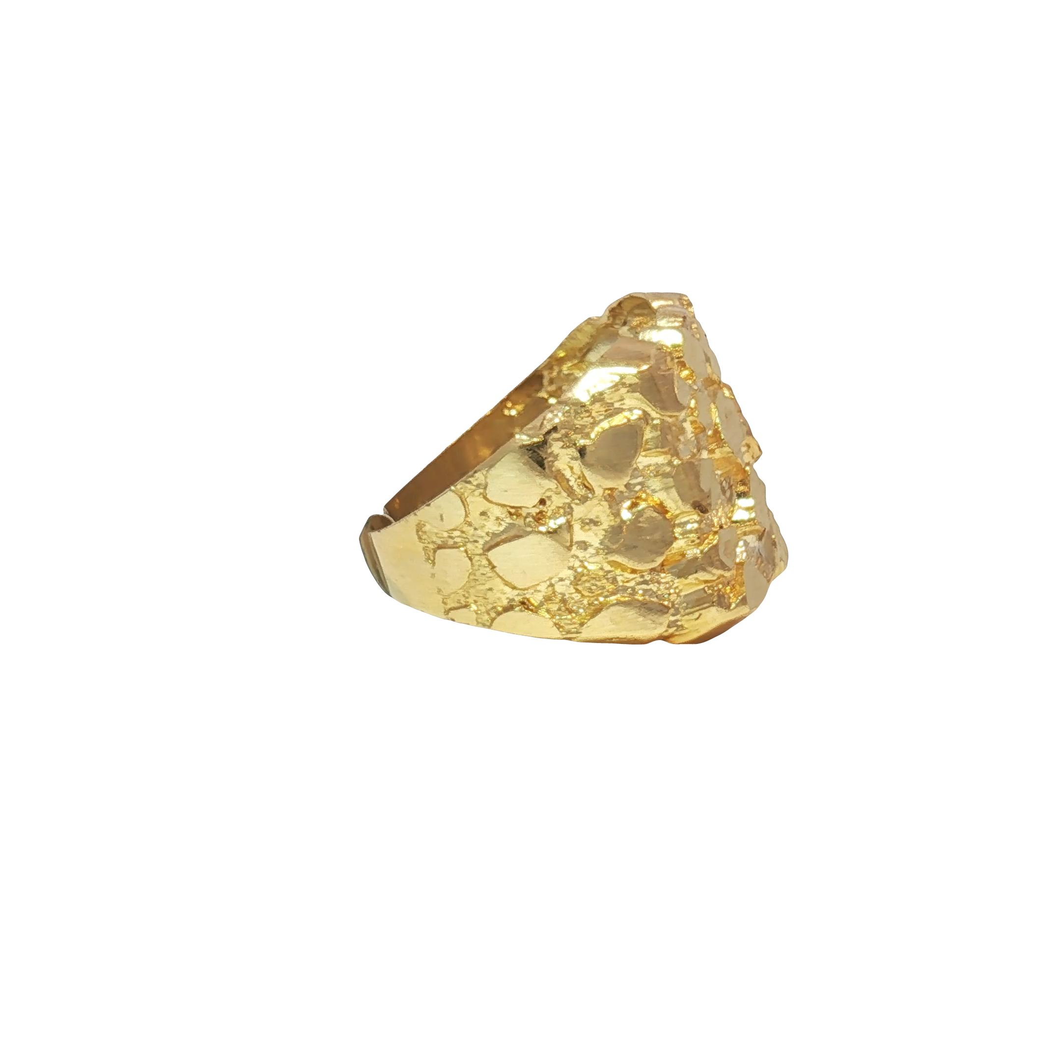 10K Large Nugget Ring