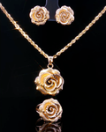 Elegant 14K Yellow Gold Rose Set