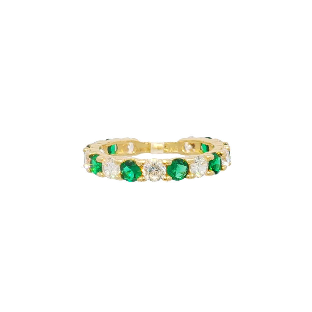 14k Eternity Ring with CZ's