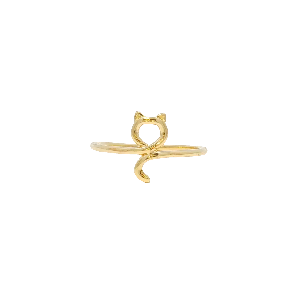 14k Cat Silhouette Ring