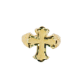 14K Cross Nugget Statement Ring