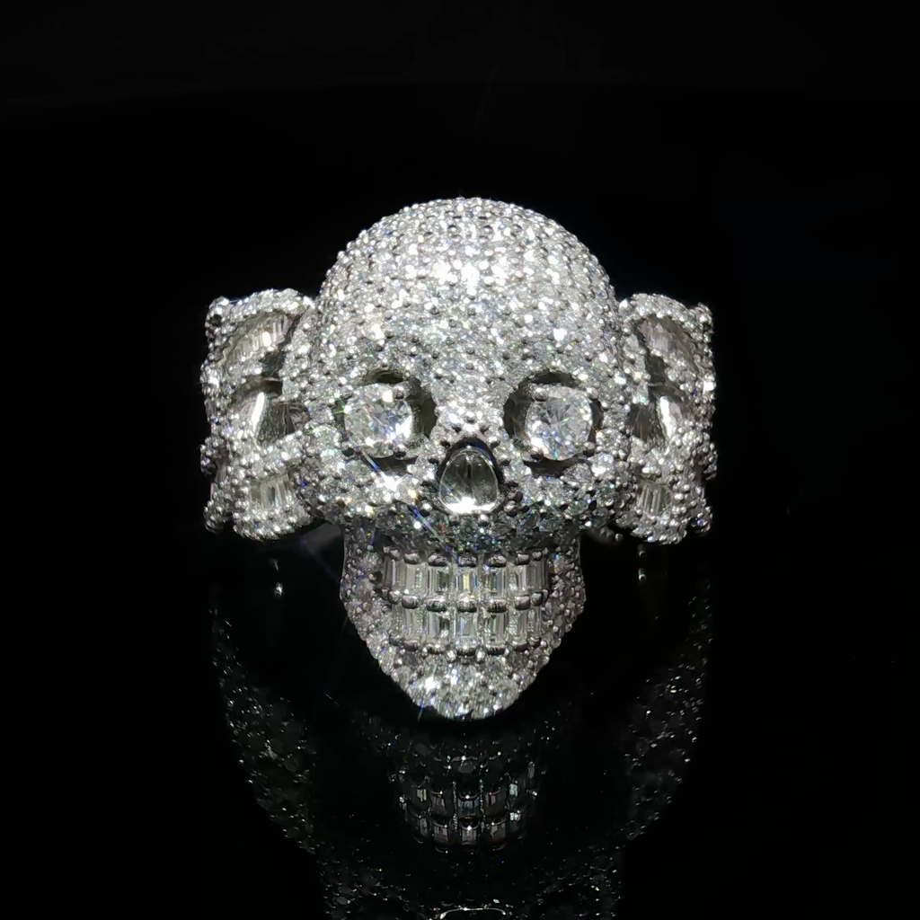 Luxury Iced Out Skull Ring