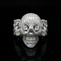 Luxury Iced Out Skull Ring