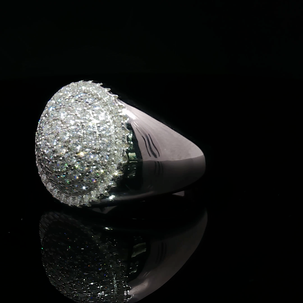 Pave Moissanite Dome Ring