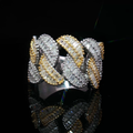 Two Tone Cuban Ring