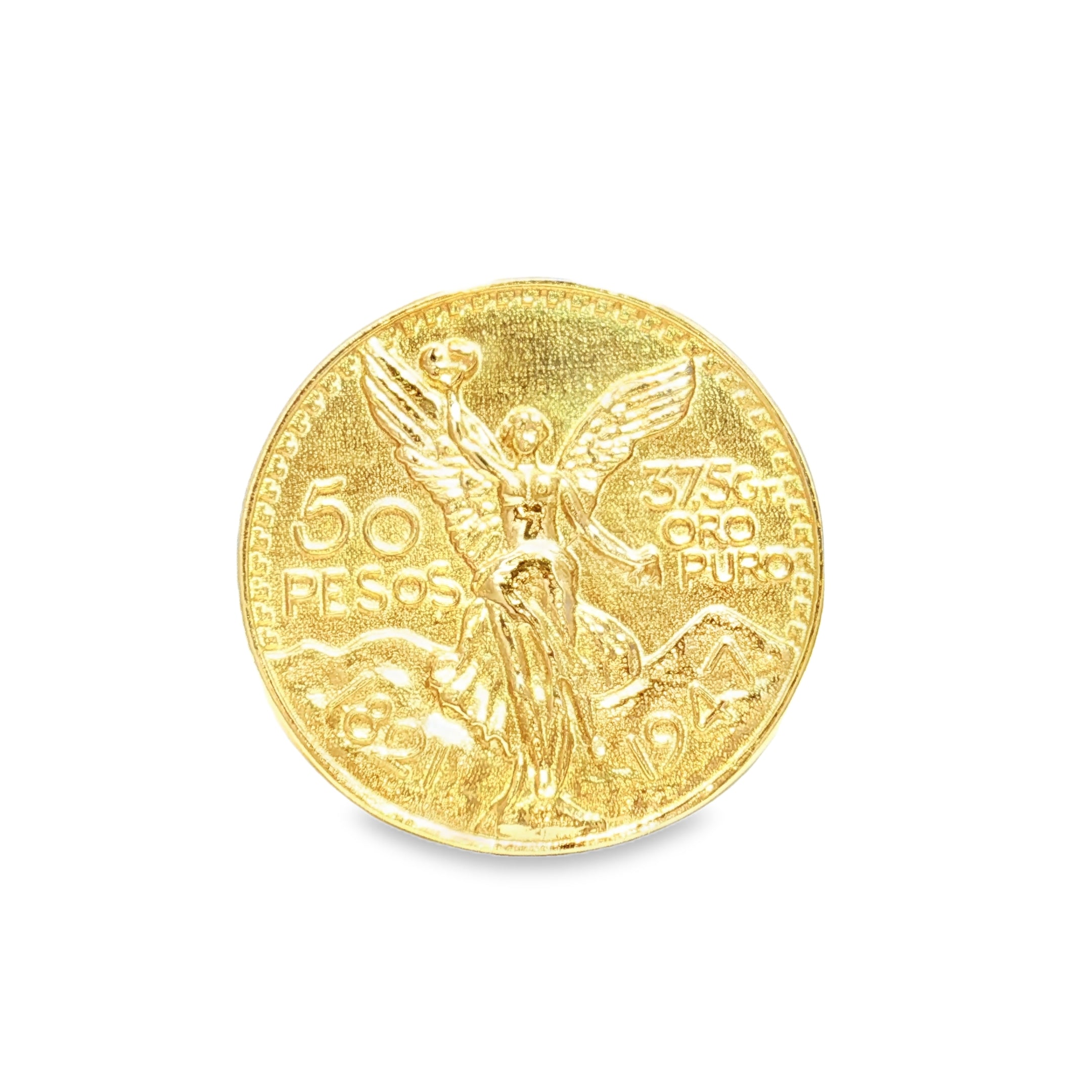 14K Large Centenario Ring