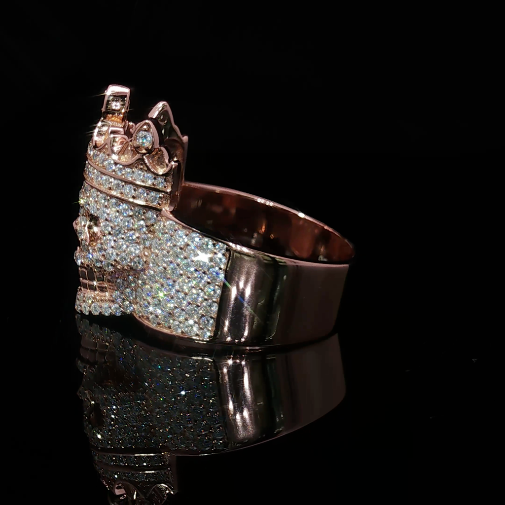 Crowned Skull Silver Ring