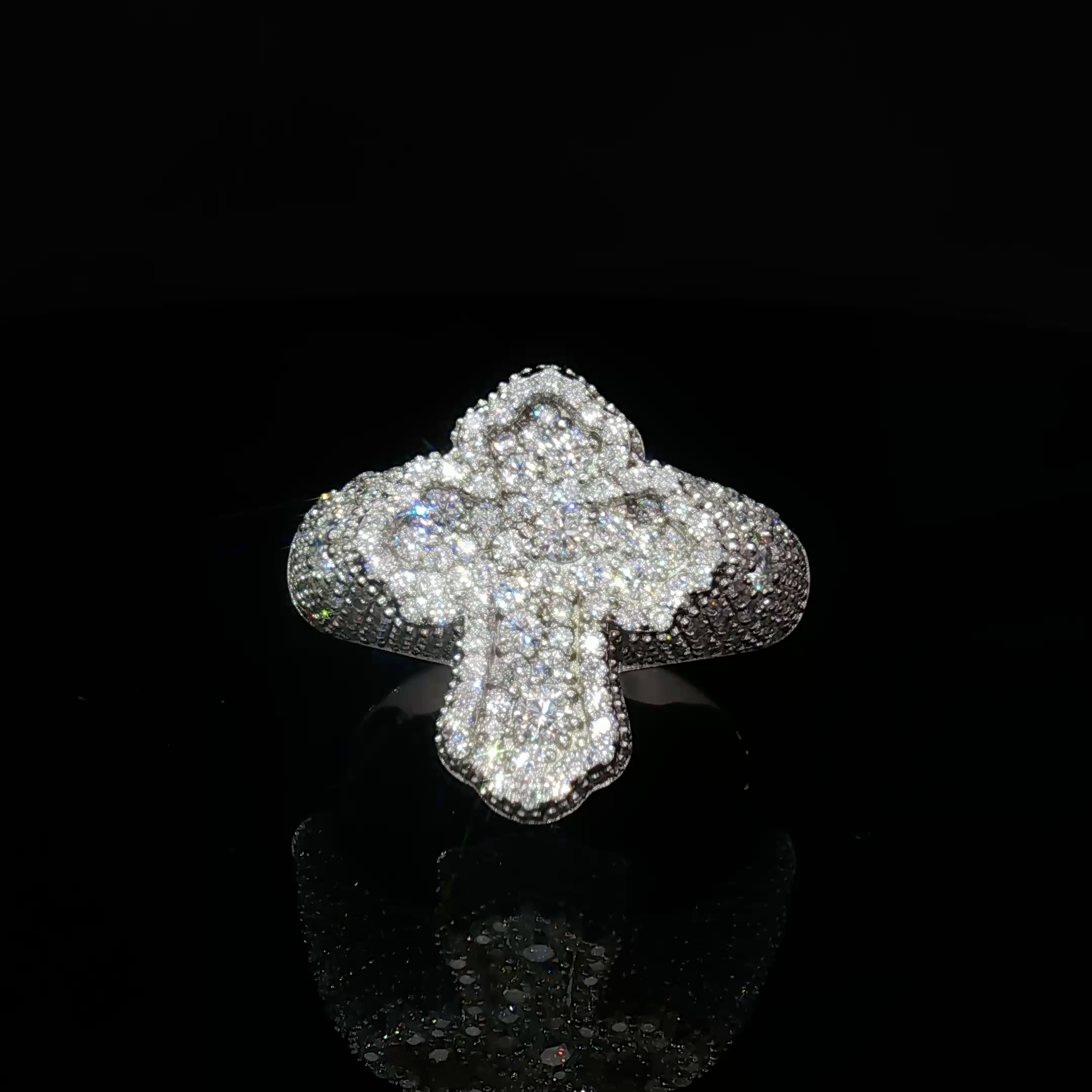 Chrome Cross Ring