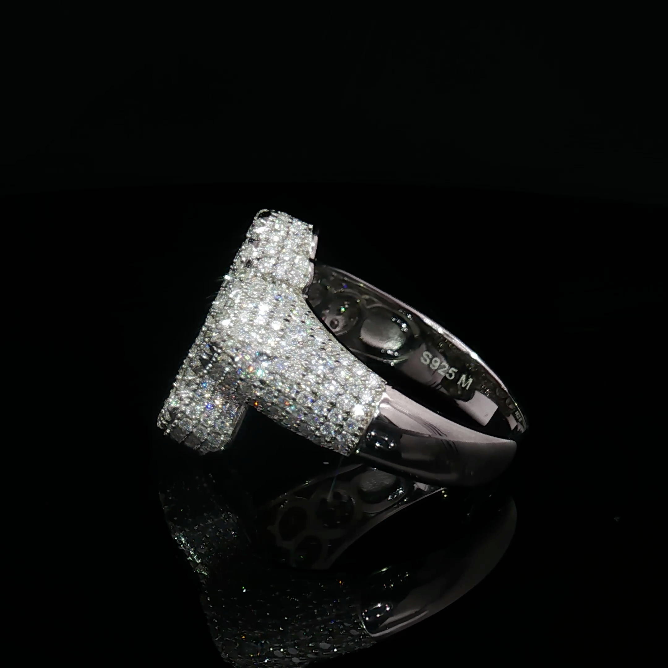 Chrome Cross Ring
