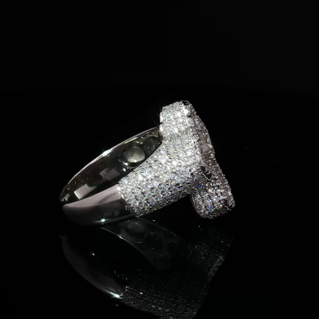 Chrome Cross Ring