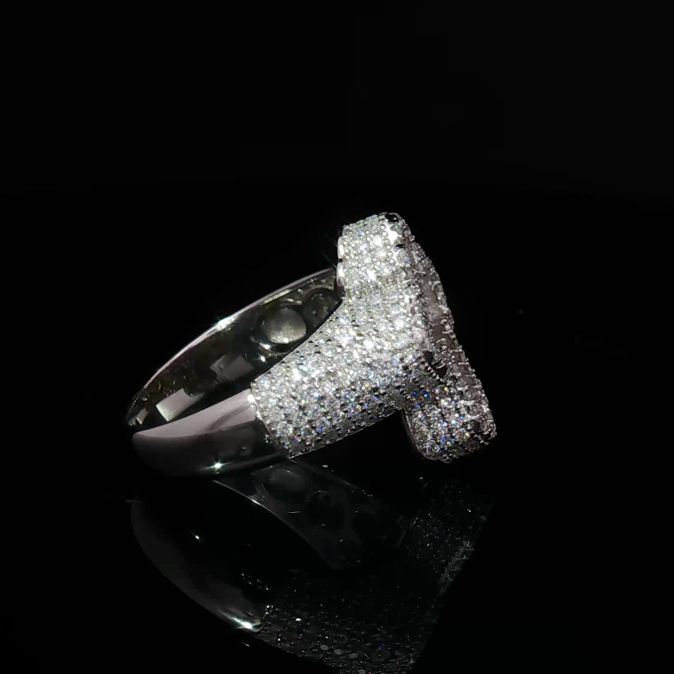 Chrome Cross Ring