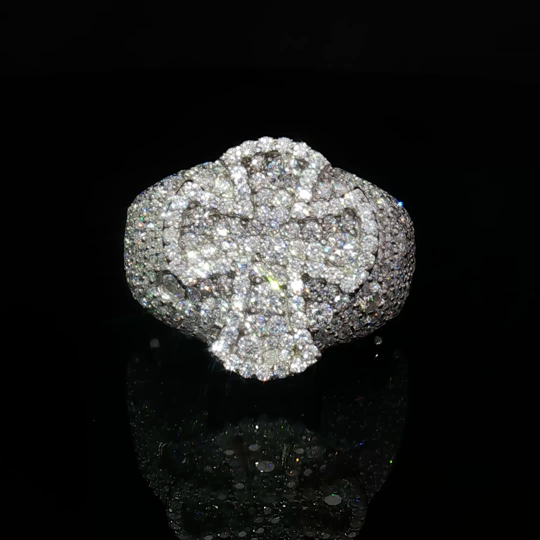 Iced out Cross ring
