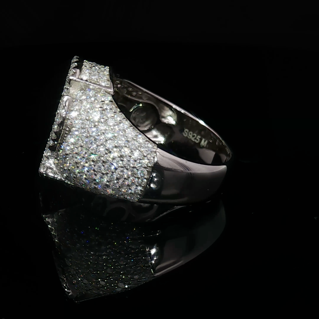 Iced out Cross ring