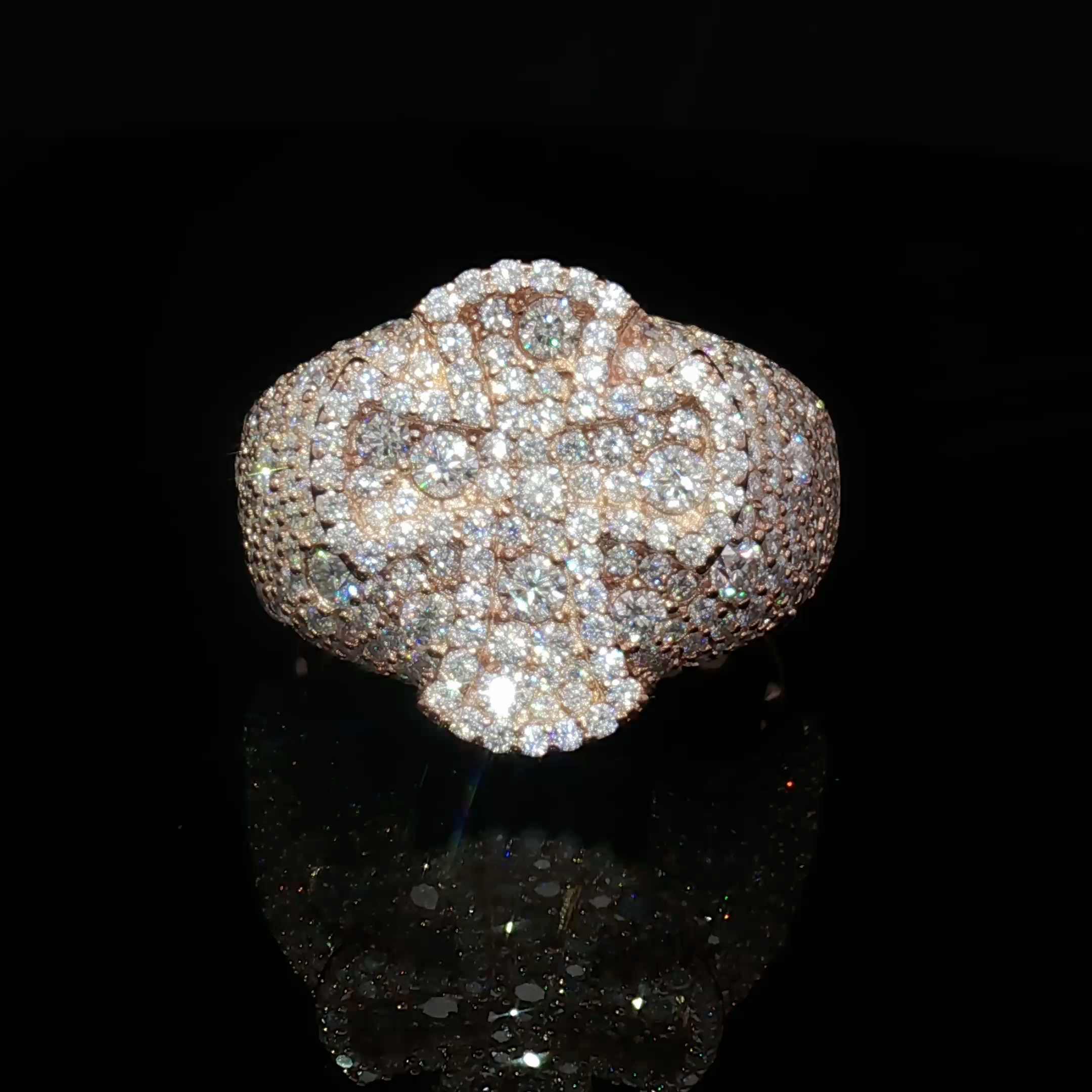 Iced out Cross ring