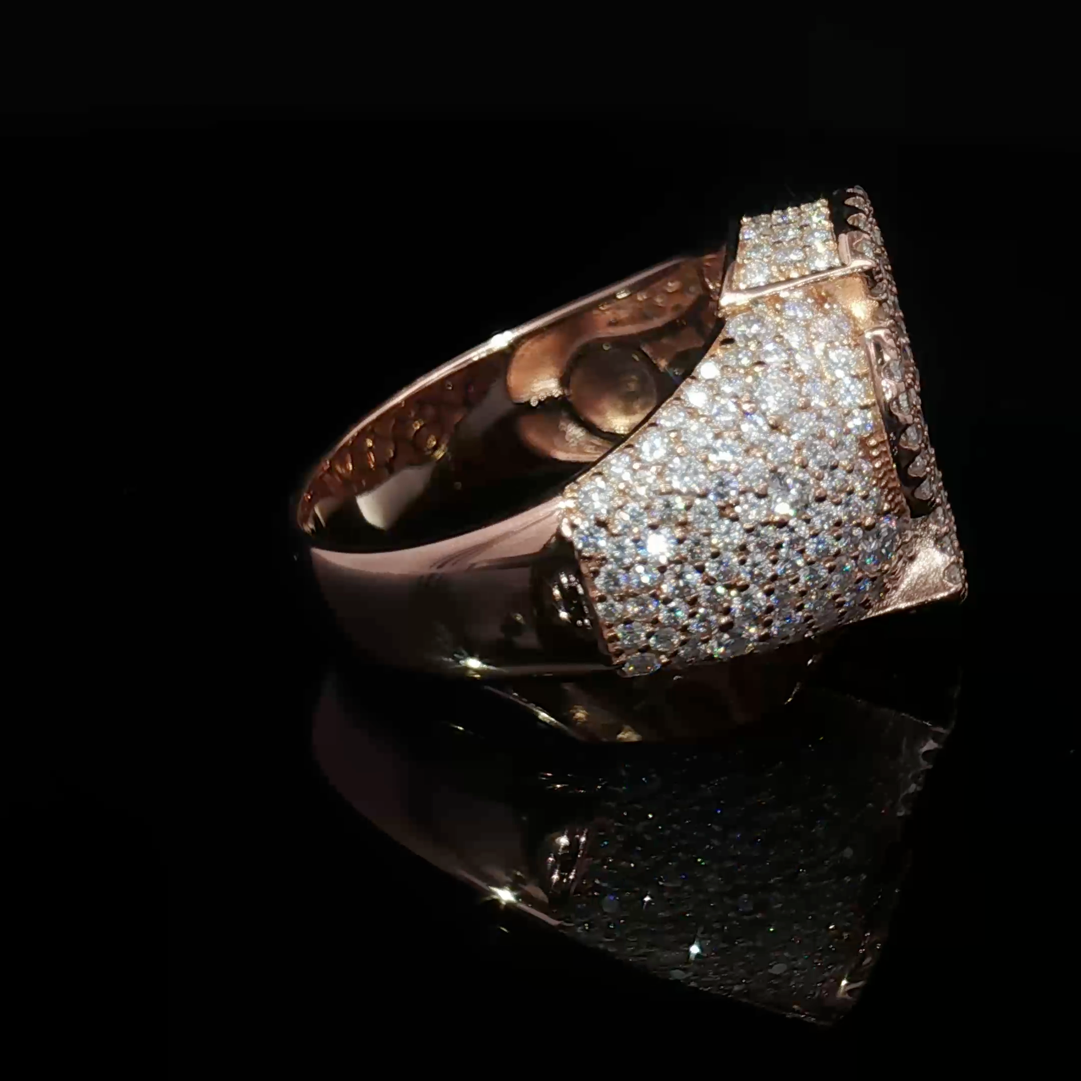 Iced out Cross ring