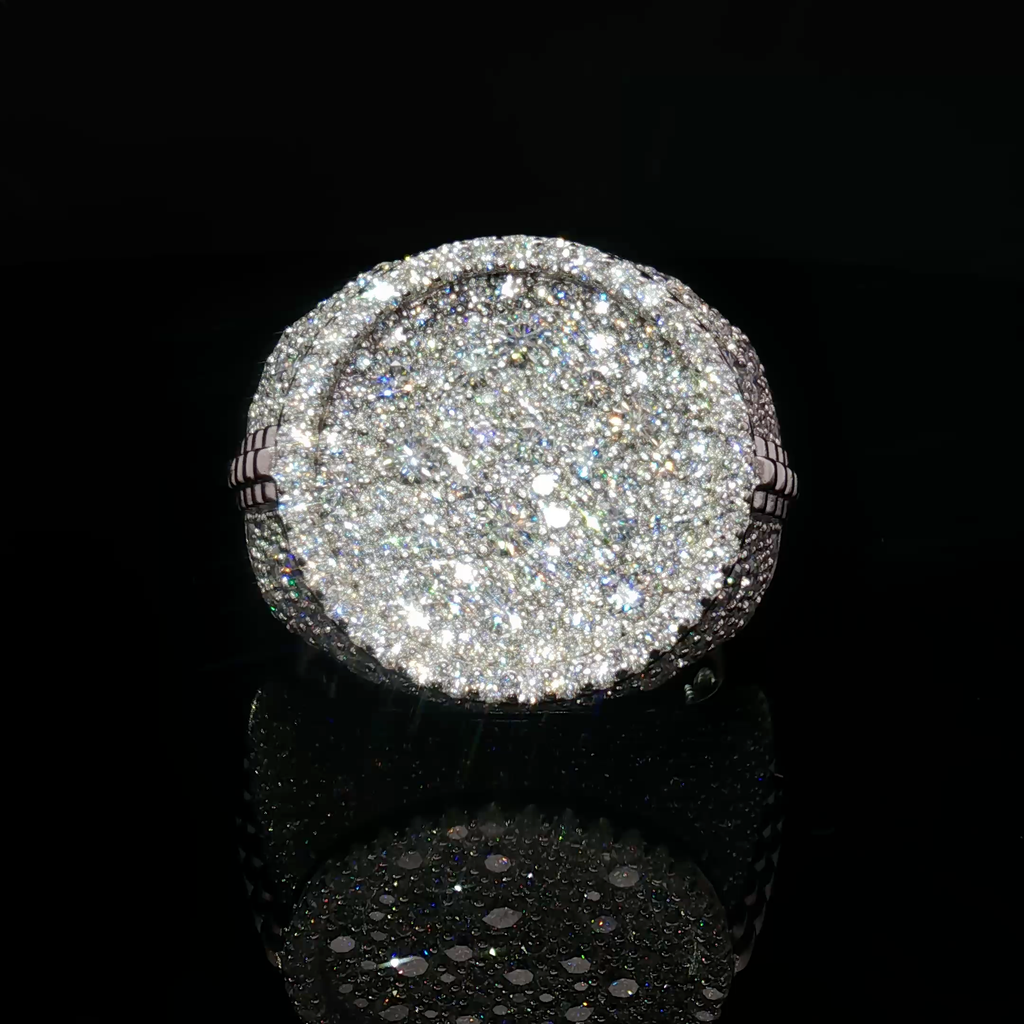 Mosaic setting Oval Statement Ring