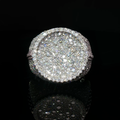 Mosaic setting Oval Statement Ring
