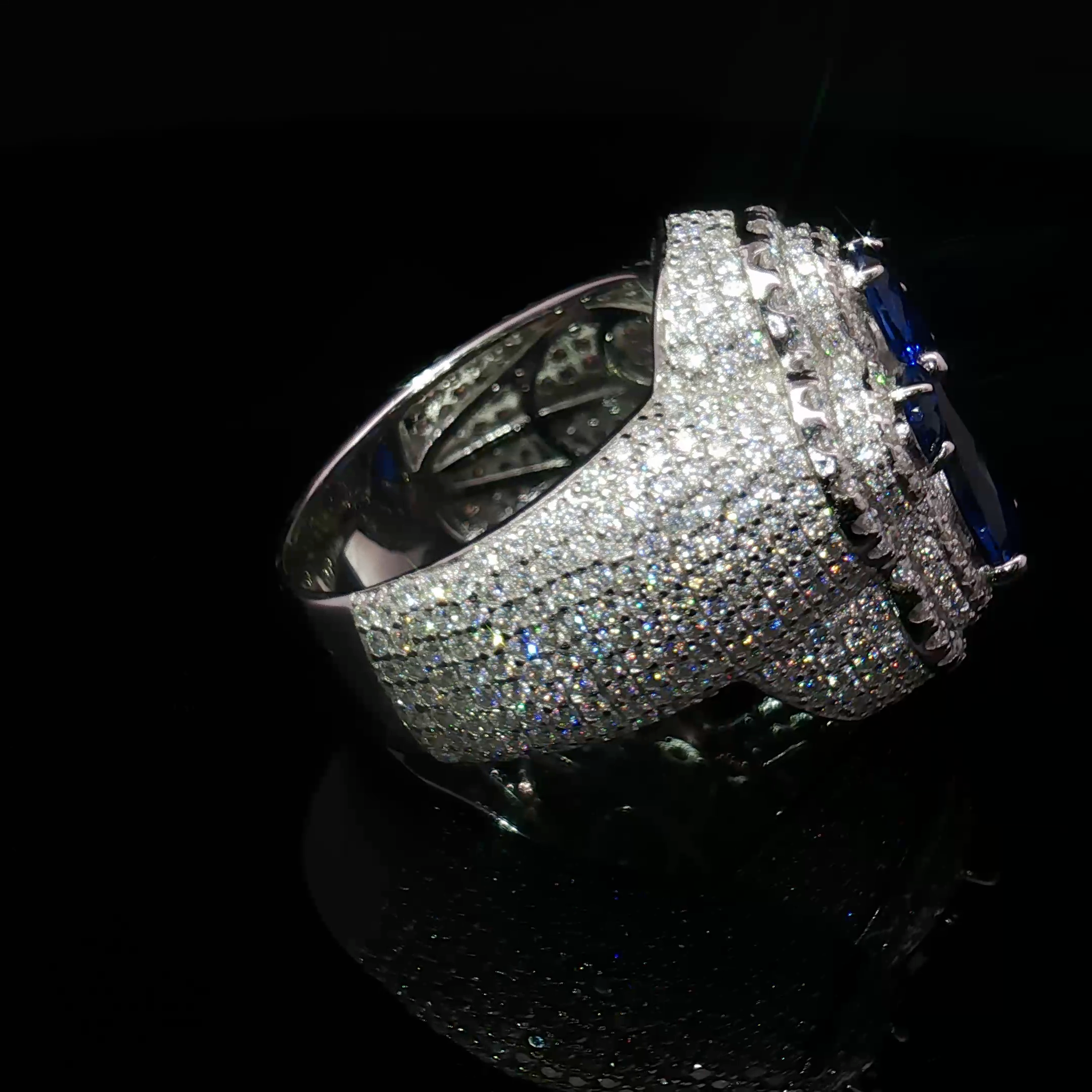 Crimson Cross moissanite Ring