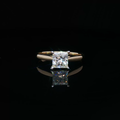 Princess Cut Diamond Solitaire Ring in Yellow Gold