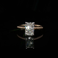 Emerald Cut Diamond Solitaire Ring in Yellow Gold
