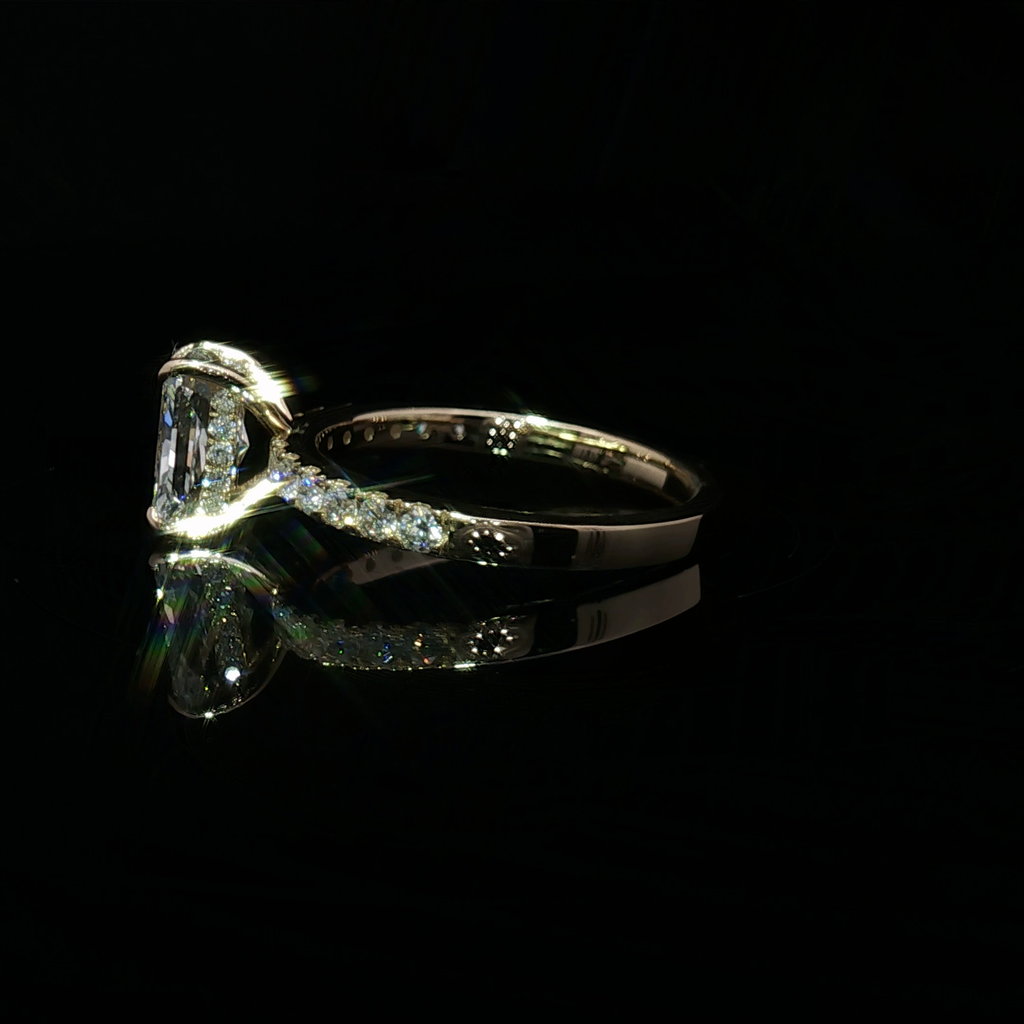 Radiant Cut Diamond Yellow Gold Engagement Ring