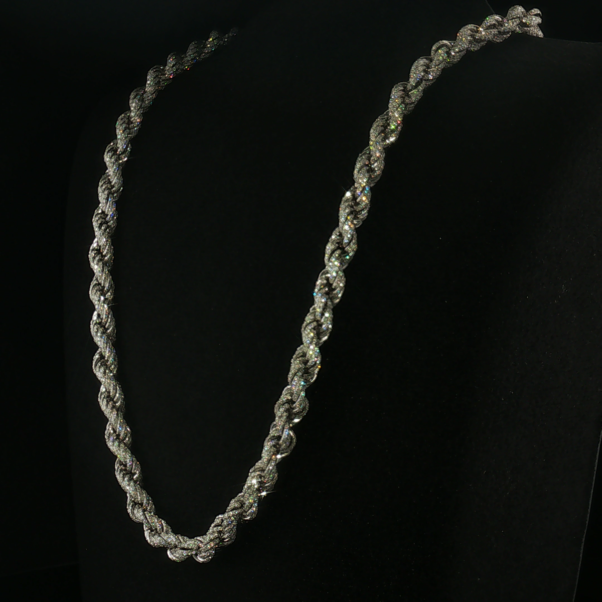 7mm Moissanite Rope Chain