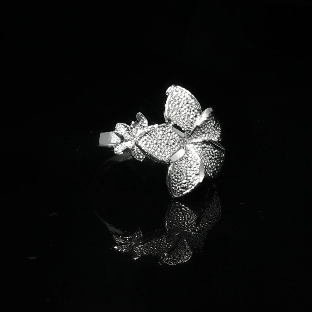 Large Tri Hibiscus Ring