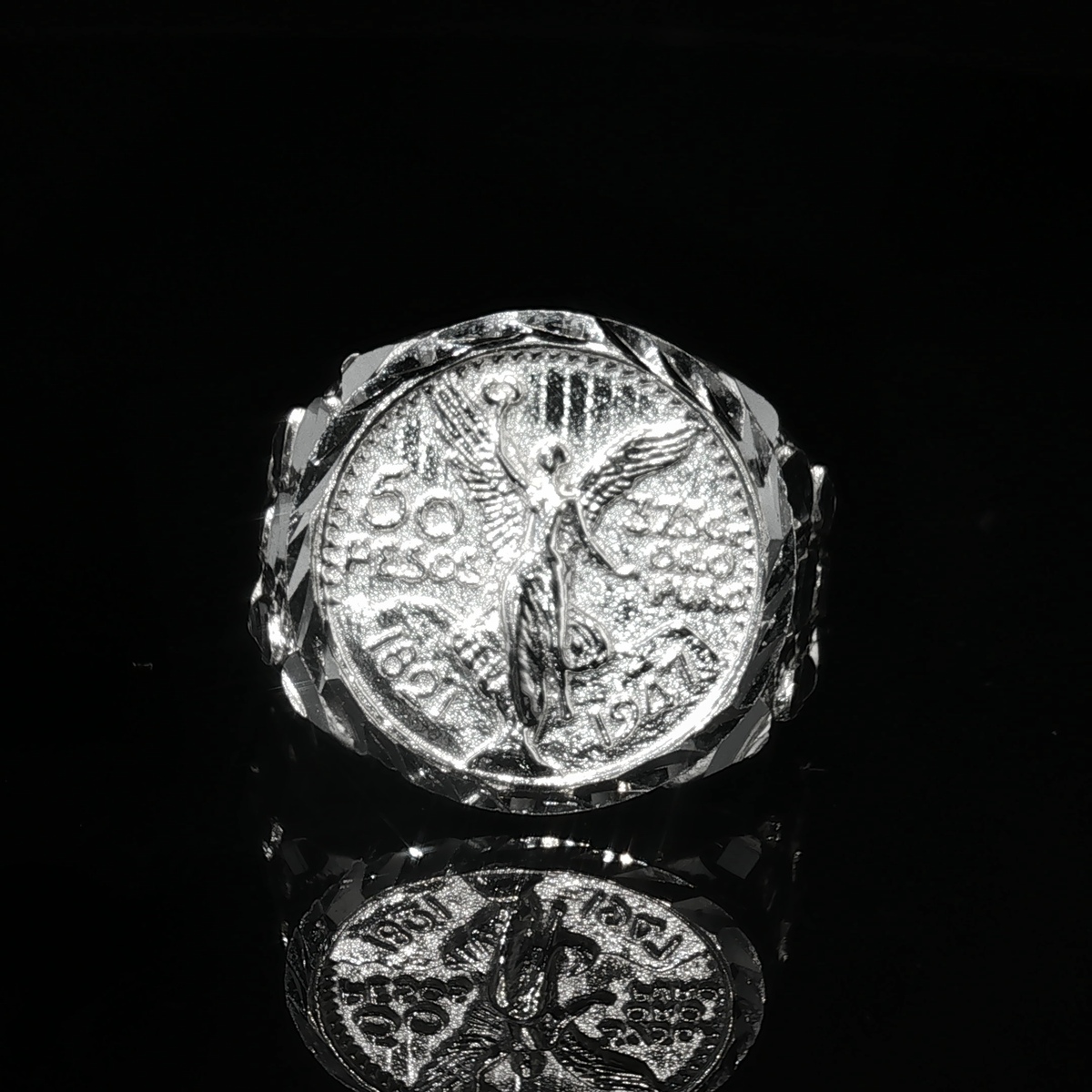 Large Centenario Nugget ring