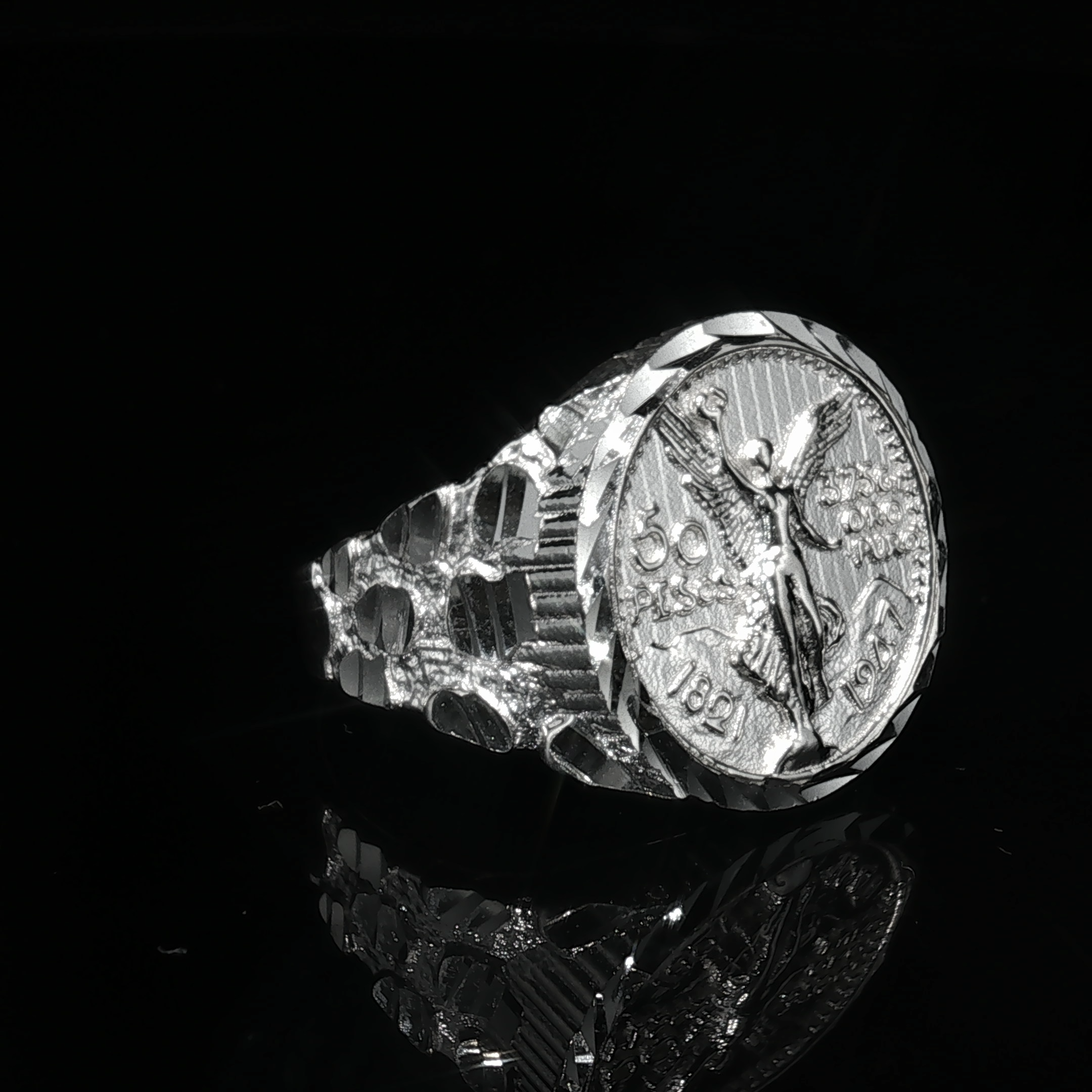 Large Centenario Nugget ring