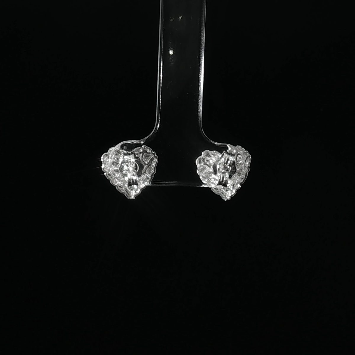 Heart Nugget Earring Studs
