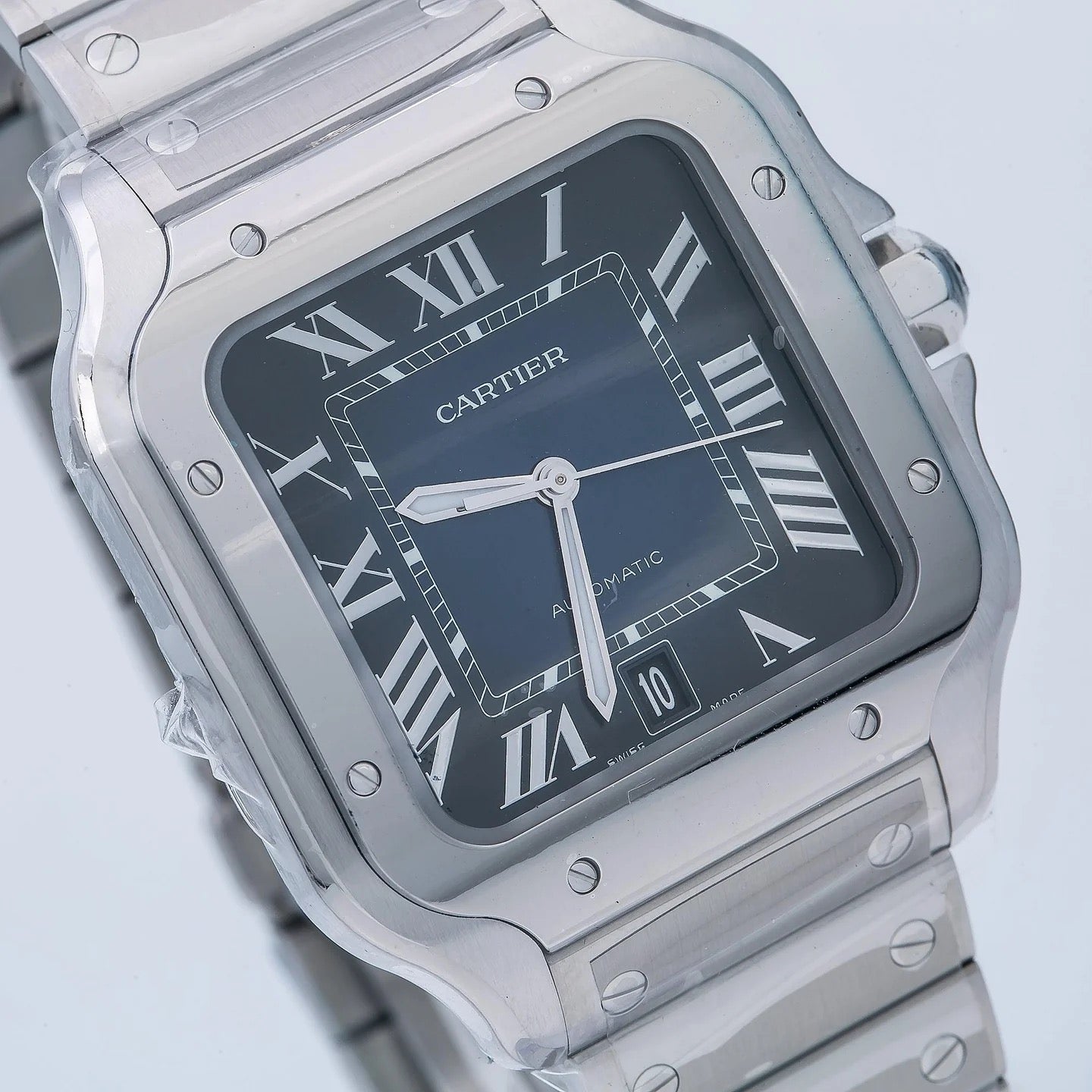 Cartier Santos WSSA0030 40mm Blue Dial Stainless Steel Automatic Men's Watch