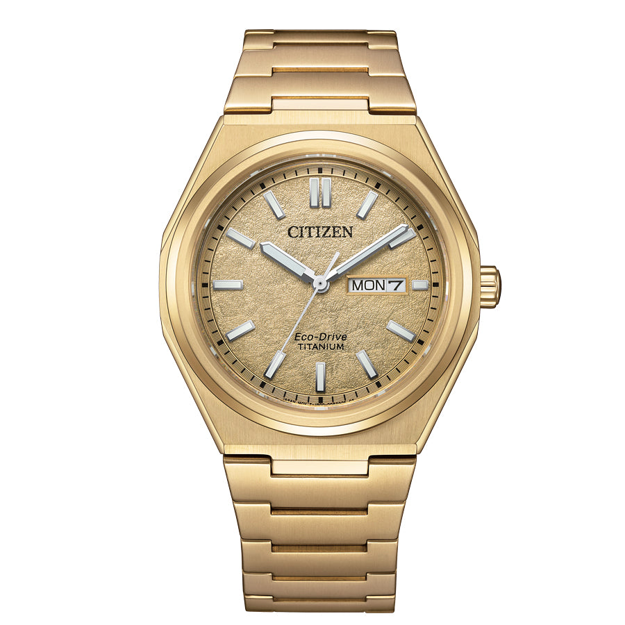 Citizen Super Titanium Amber Dial Men's Watch AW0132-55P