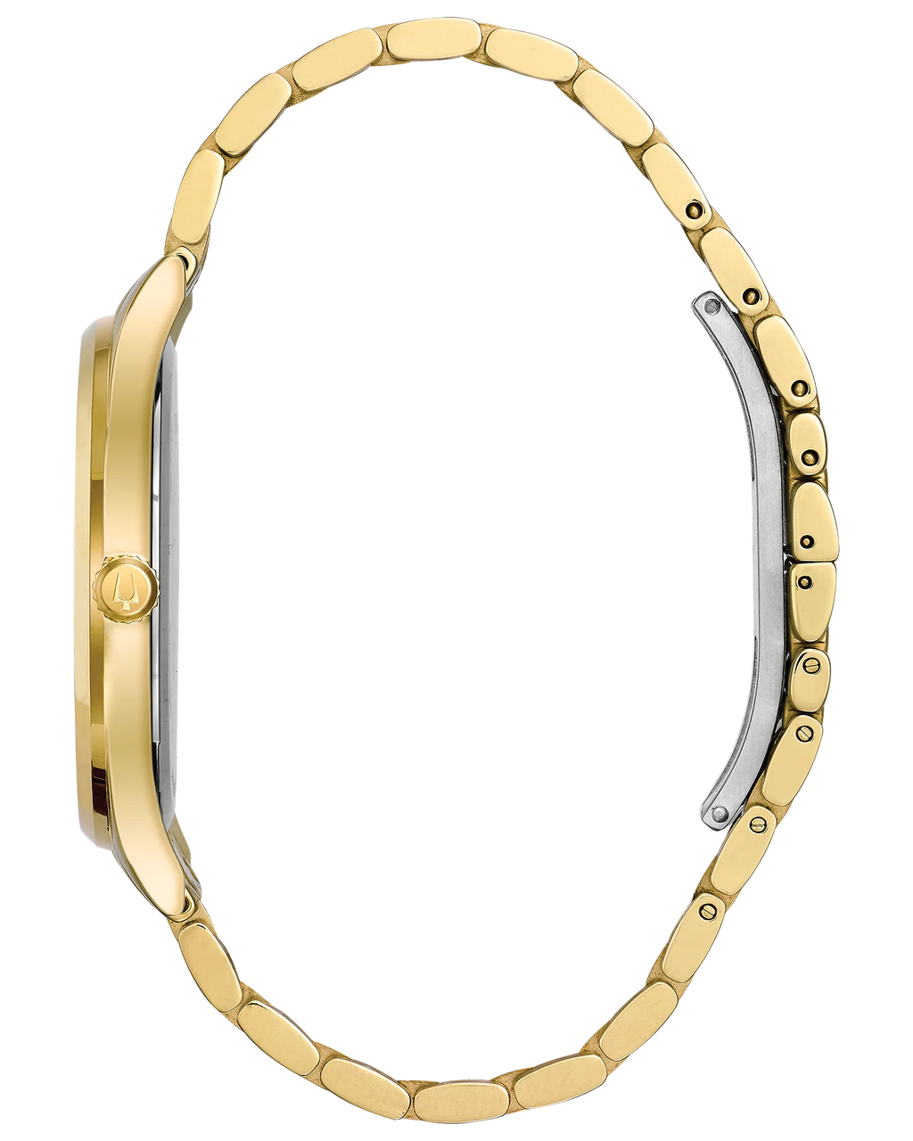 Bulova Classic Diamond Black Dial Gold-Tone Stainless Steel Men's Watch 97D108