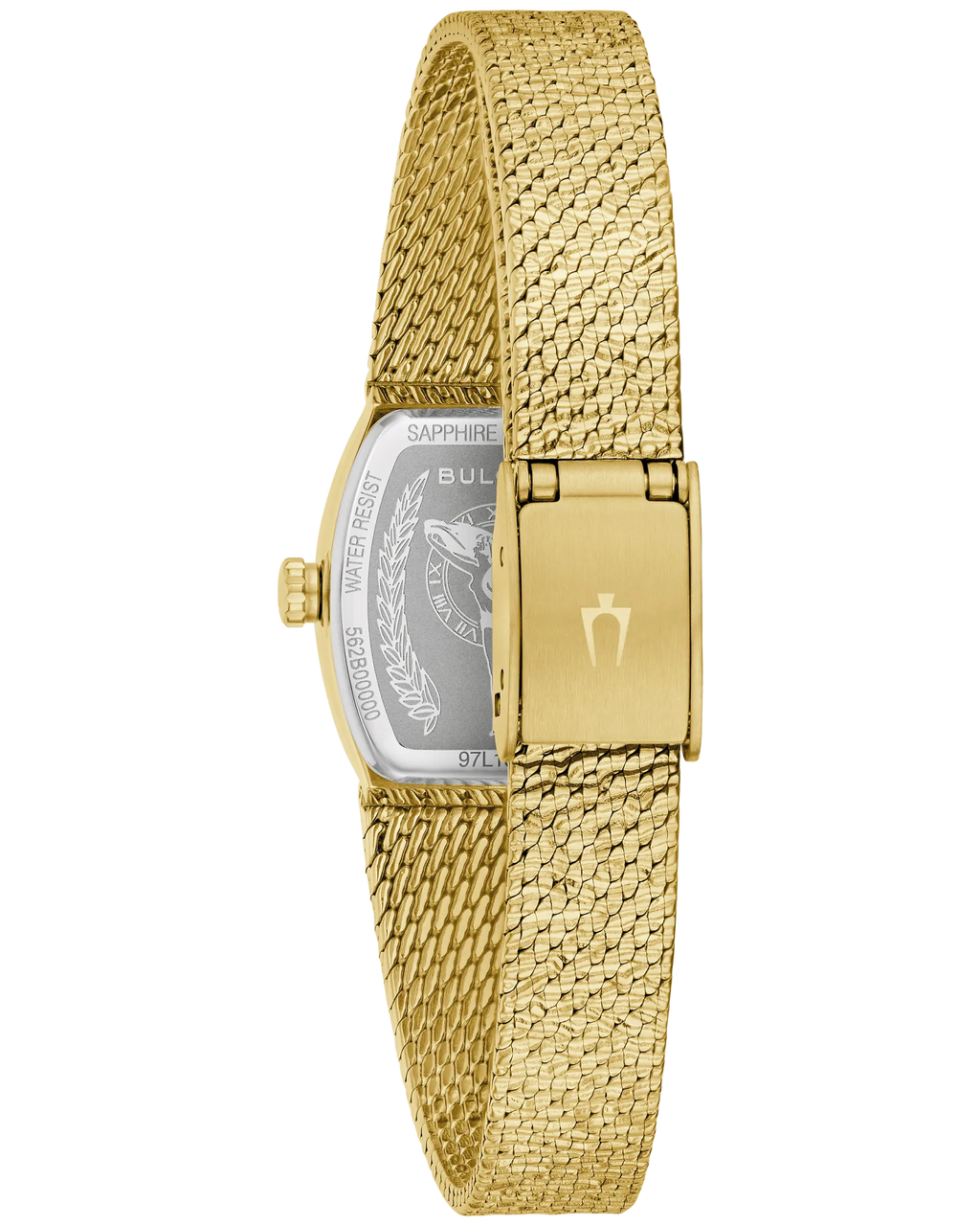 Bulova Goddess of Time Green Malachite Dial Gold-Tone Stainless Steel Bracelet Watch 97L184