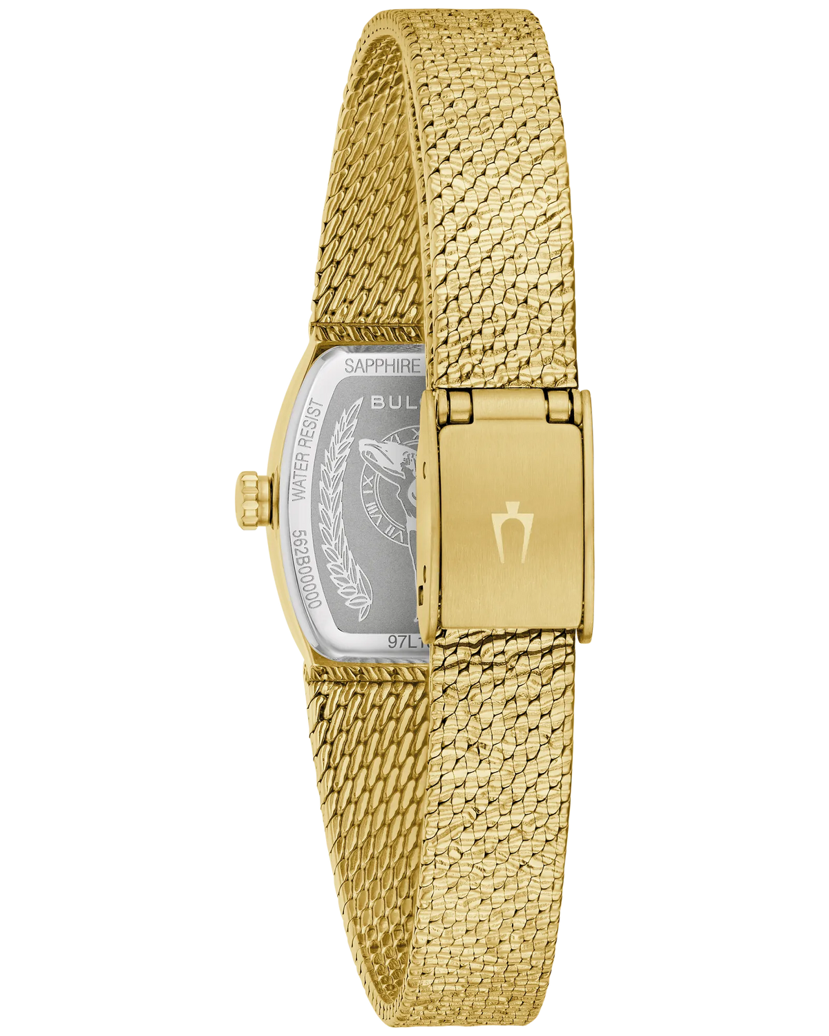 Bulova Goddess of Time Green Malachite Dial Gold-Tone Stainless Steel Bracelet Watch 97L184