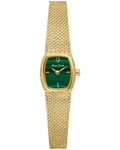 Bulova Goddess of Time Green Malachite Dial Gold-Tone Stainless Steel Bracelet Watch 97L184