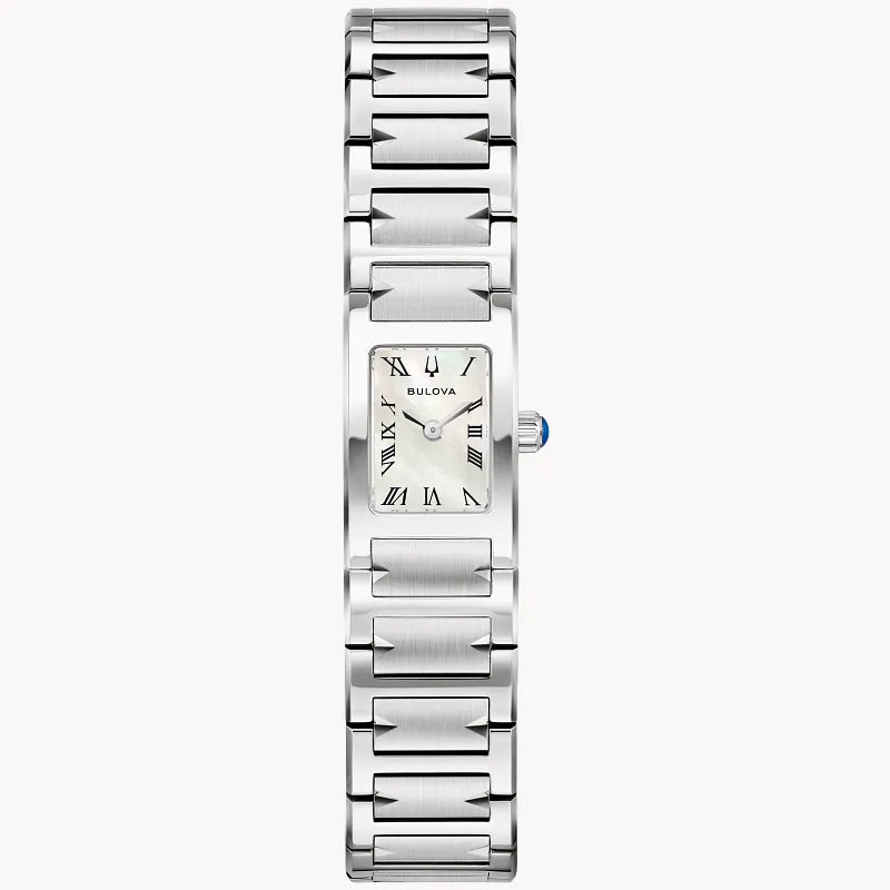 Bulova Marc Anthony Harmony Silver-Tone White Mother-Of-Pearl Dial Stainless Steel Women's Watch 96L360