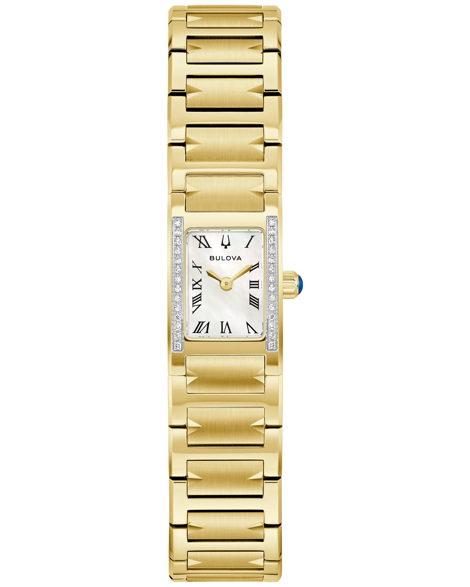 Bulova Marc Anthony Harmony Gold-Tone Diamond Bezel White Mother-Of-Pearl Dial Stainless Steel Women's Watch 98R301