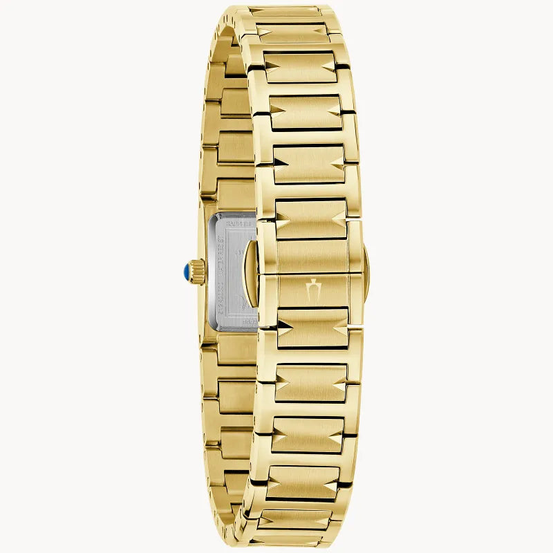 Bulova Marc Anthony Harmony Gold-Tone Diamond Bezel White Mother-Of-Pearl Dial Stainless Steel Women's Watch 98R301