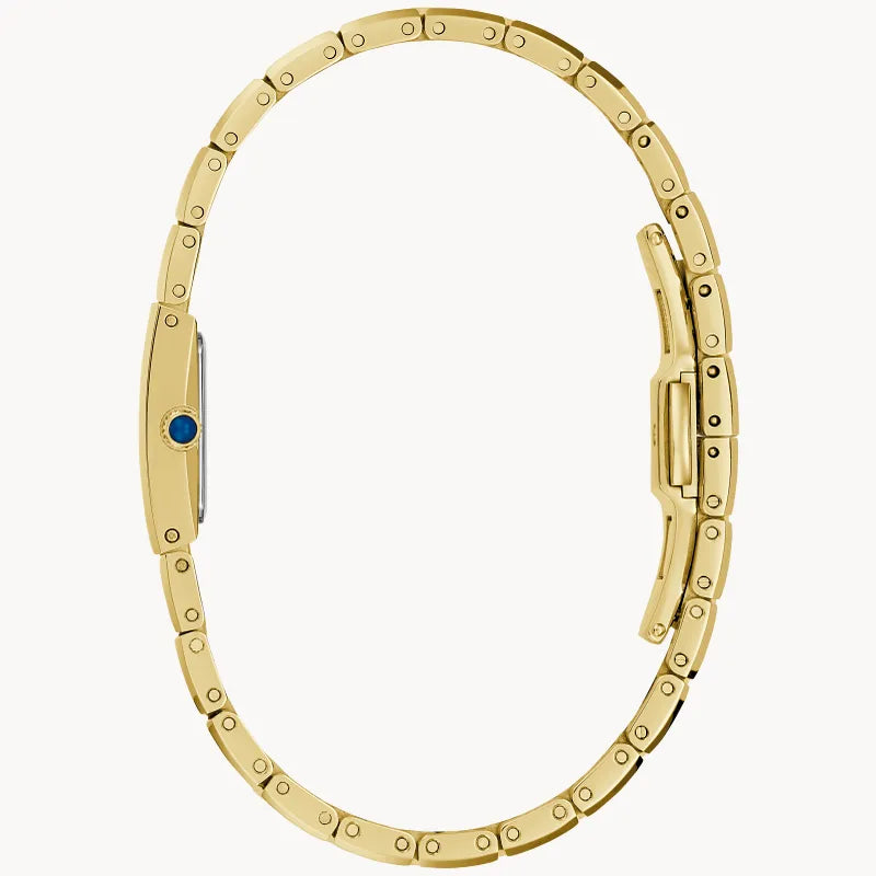 Bulova Marc Anthony Harmony Gold-Tone Diamond Bezel White Mother-Of-Pearl Dial Stainless Steel Women's Watch 98R301
