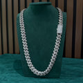 14mm Baguette Moissanite Cuban Link Chain