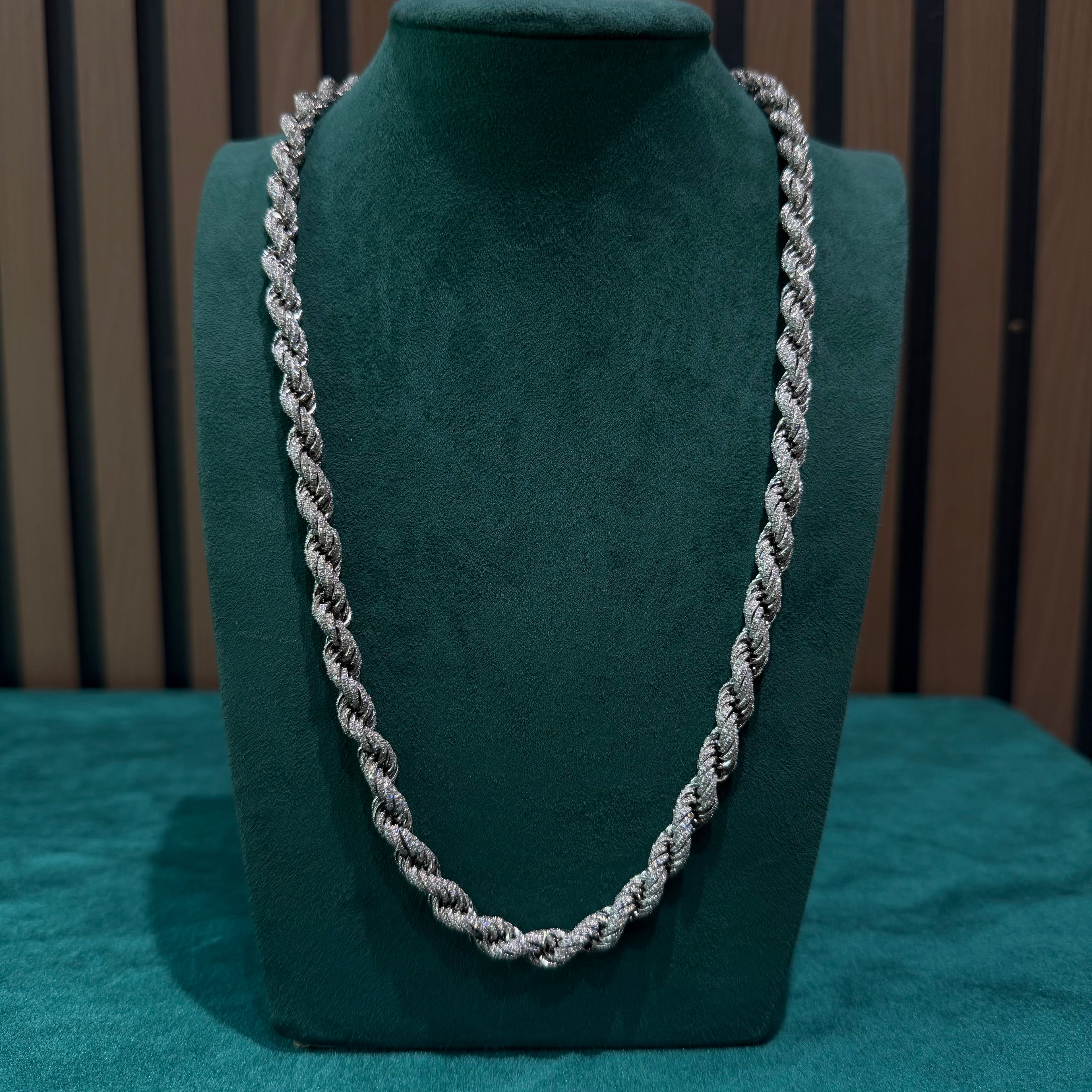 7mm Moissanite Rope Chain