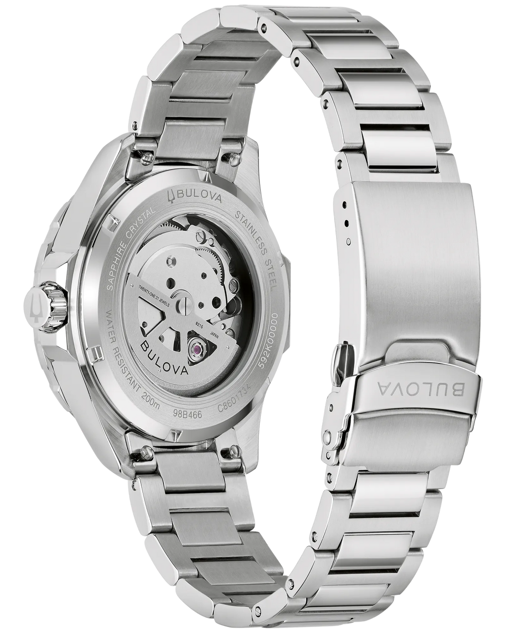 Bulova Marine Star Series B Blue Dial Silver-Tone Stainless Steel Men's Watch 98B466