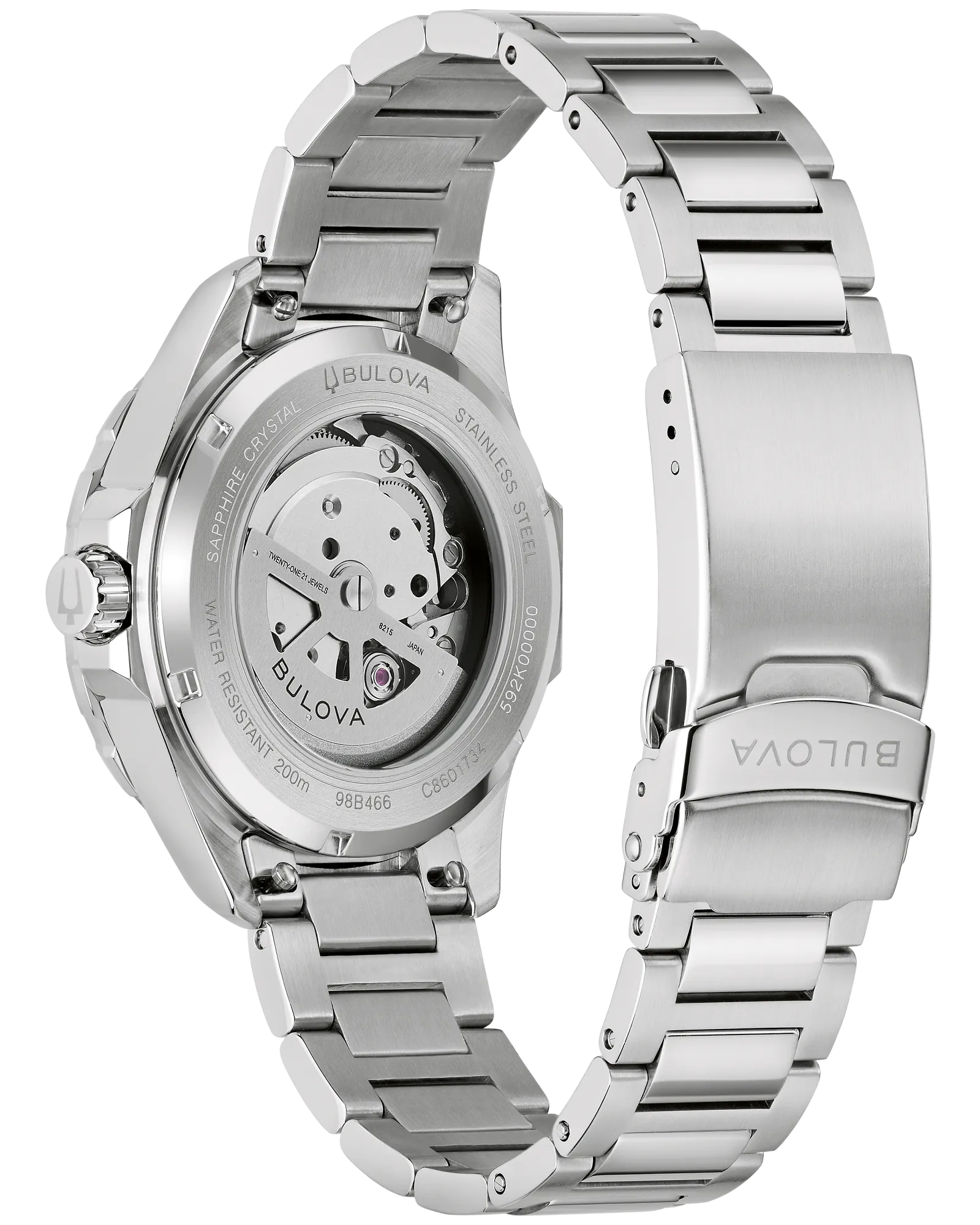 Bulova Marine Star Series B Blue Dial Silver-Tone Stainless Steel Men's Watch 98B466