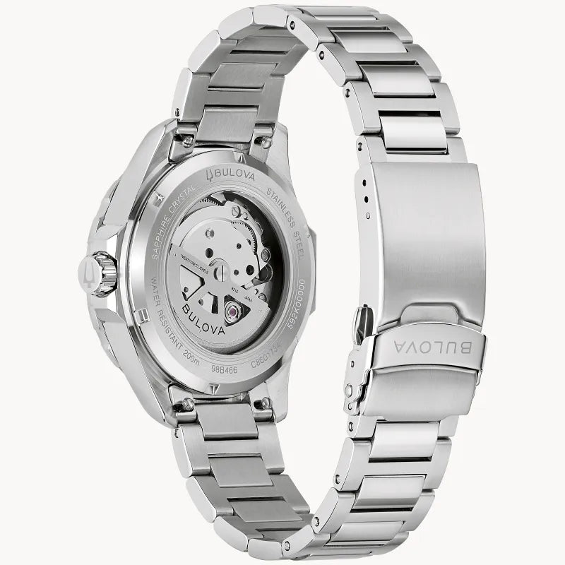 Bulova Marine Star Series B Blue Dial Silver-Tone Stainless Steel Men's Watch 98B466