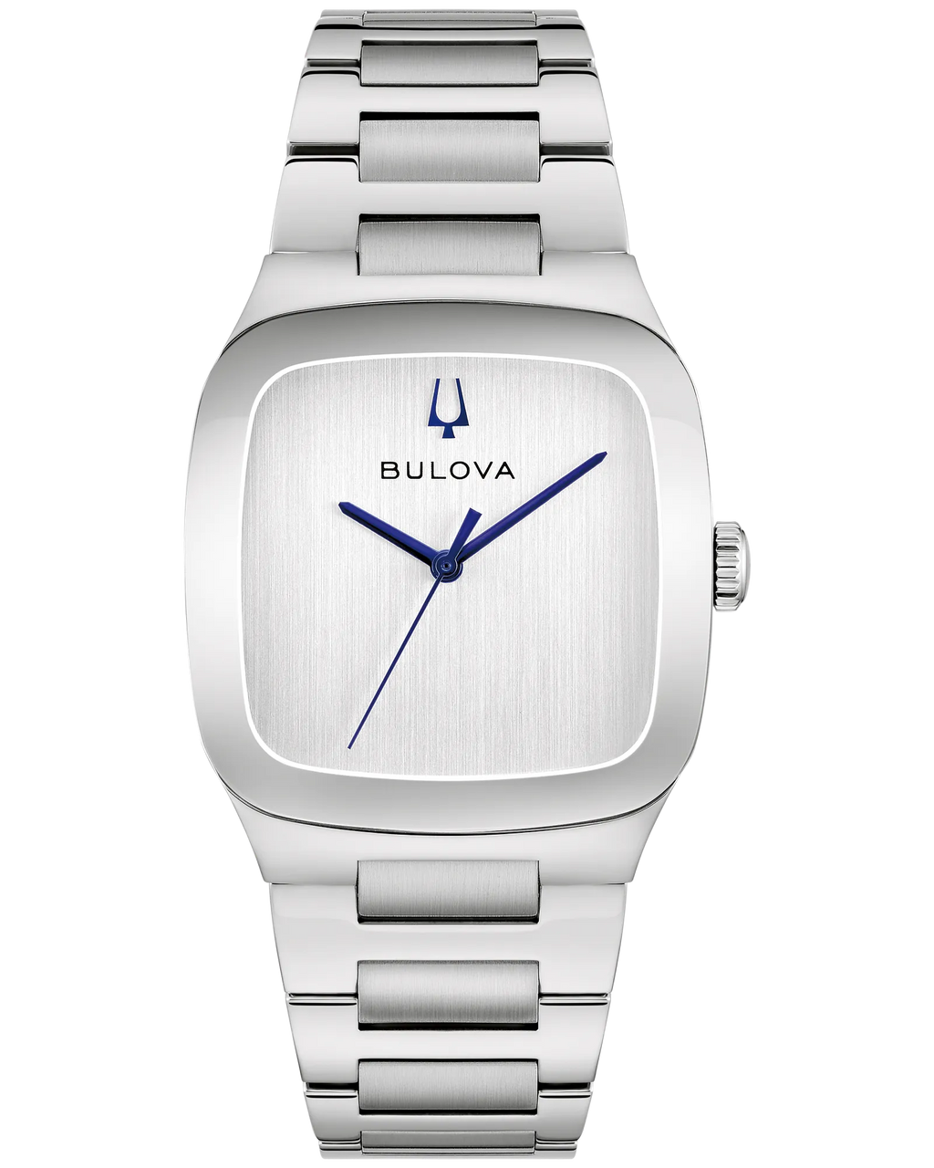 Bulova Millennia Silver-Tone Blue Dial Stainless Steel Men's Watch 96A336