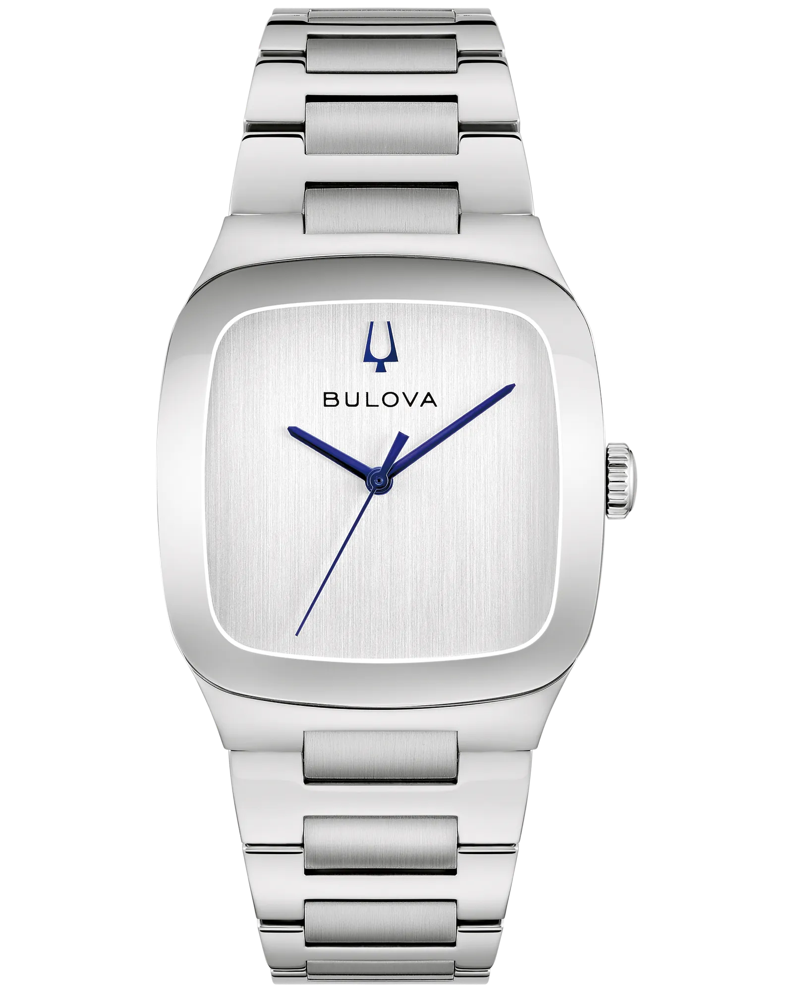 Bulova Millennia Silver-Tone Blue Dial Stainless Steel Men's Watch 96A336