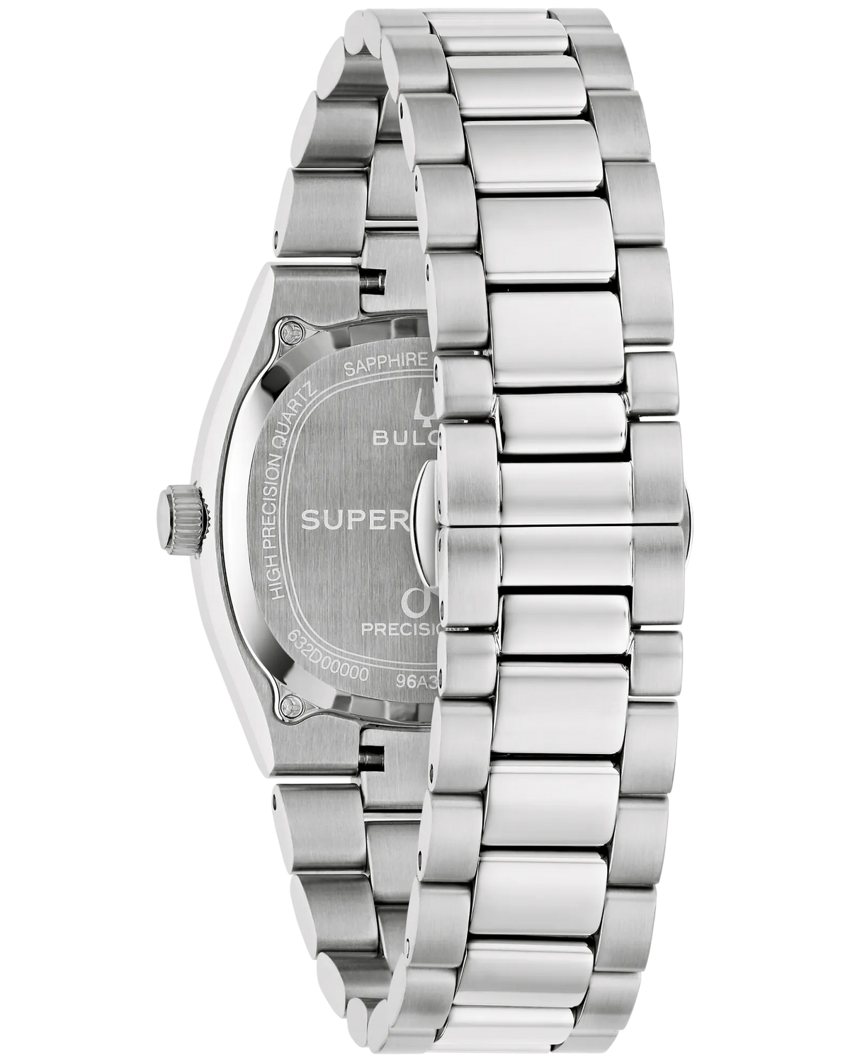 Bulova Super Seville Precisionist White Dial Stainless Steel Men's Watch 96A344