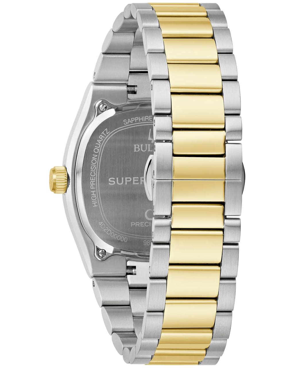 Bulova Super Seville Black Dial Stainless Steel Bracelet Men's Watch 98B458