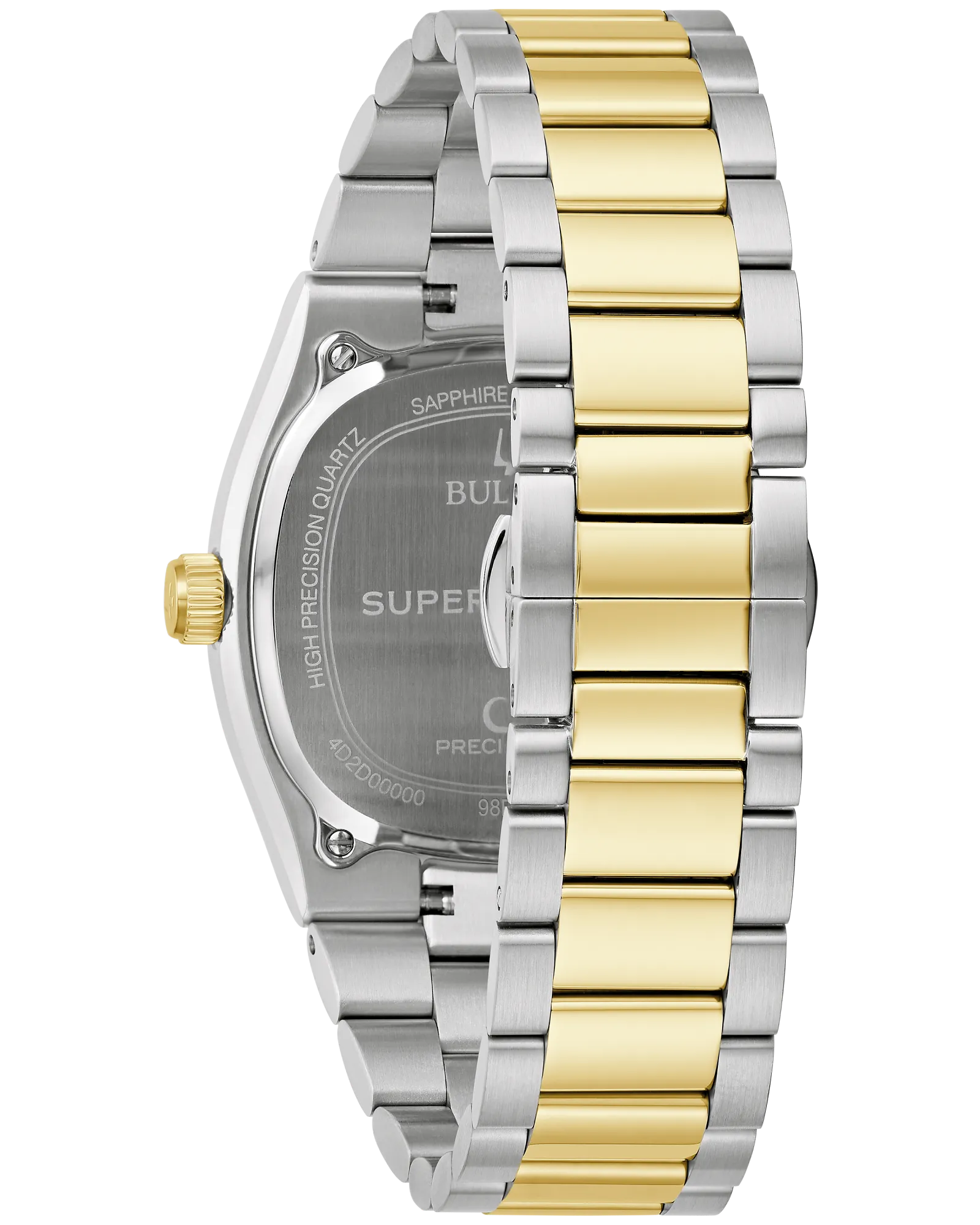Bulova Super Seville Black Dial Stainless Steel Bracelet Men's Watch 98B458